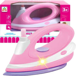 Ferro da Stiro a Batteria Giocattoli per Bambine Bucato Stirare i Panni con Luci