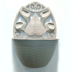 Gerla Paglia Legno in Plastica Da Parete 3,4L Vaso da Giardino Fiori Piante