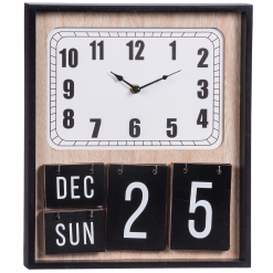 Orologio Analogico con Lancette da Muro Parete Calendario Manuale a Cartellini