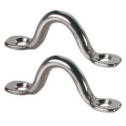 Ponticelli Acciaio Inox per Passare Legare Corde Cavi Fili 2 Occhielli da Parete