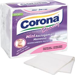 Set 50 Asciugamani Mini Monouso Corona Beauty Morbido Portatile 30x33 Cm