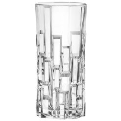 Set 6 Pz. Bicchieri Grandi Lunghi Etna HB in Vetro da Tavola Rilievo 3D 340 ml