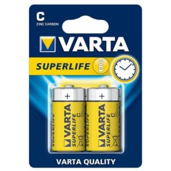 Varta Batterie Pile 1/2 Mezza Torcia Tipo C LR14 Superlife Zinco-Carbone da 1