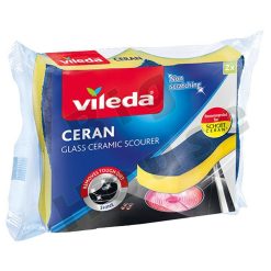 Vileda Spugna Abrasiva Ceran 2pz Piani Induzione Vetro Sgrassa e Non Graffia
