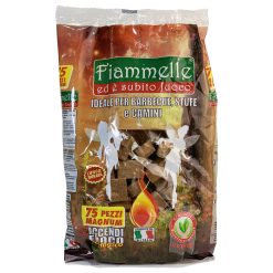 Accendifuoco Ecologico Magnum 75 pezzi - Inodore, Non Tossico, Sicuro e Efficace