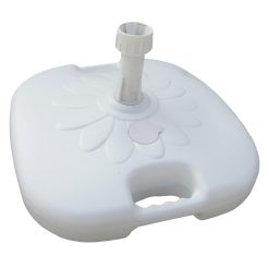 Base per Ombrellone Bianco di Plastica Grande con Tubo da Riempire Resistente