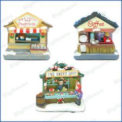 Casette Negozio in Miniatura Villaggio di Natale con Luci LED Paesaggi Natalizi