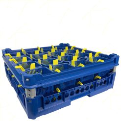 Cesta per Lavaggio Posate Plastica Alimentare Impilabile 16 Scomparti 500x500mm