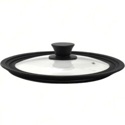 Coperchio Vetro con Bordo in Silicone Valvola Universale per Pentole 26/28/30 cm