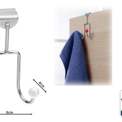 Gancio Dietroporta 2 Attaccapanni Appendiabiti da Porta Gancio Doppio 10
