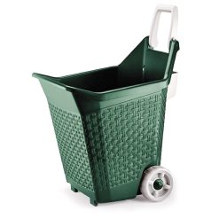 Kart Carrello Bama con Ruote e Manico 76L Verde Carriola Trasportabile