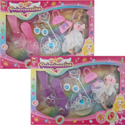 Kit Principessina Bambola con Accessori  Giocattoli Corona e Sandali Bambina