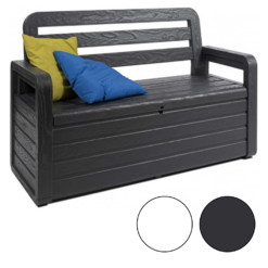 Panchina Baule Cassapanca Giardino Panca Contenitore Portaoggetti 132×58×89h cm