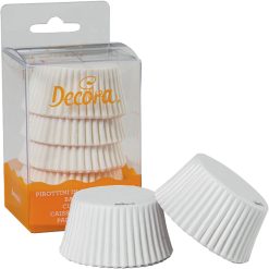 Set 75 Pirottini Stampini Bianco per Cupcake Pasticcini Resistente 5x3,2 cm