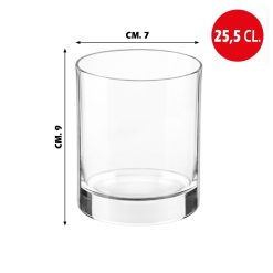 Set Bicchieri Cortina 25,5 CL - 3/6 Pezzi Eleganti Bicchieri in Vetro Acqua - immagine 3