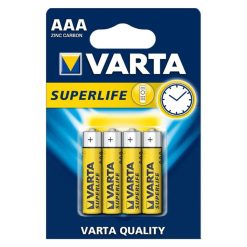 Varta Batterie Pile Ministilo AAA R03 Superlife al Zinco-Carbone da 1
