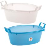 Bacinella Ovale Catino Vaschetta Catinella Tinozza Polietilene Multiuso 45-80 cm