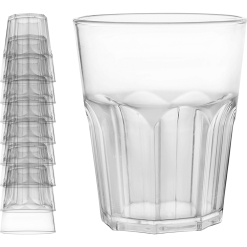 Bicchieri Riutilizzabili Infrangibili 8pz in Plastica Trasparenti Grandi 290cc