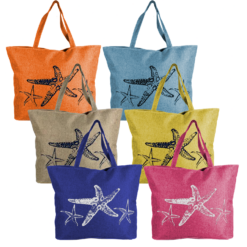 Borsa da Mare Piscina Grande con Manici in Yuta Juta Vari Colori 58×18×42h cm