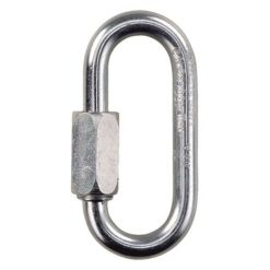 Moschettone a Vite Maglia Rapida Ovale Acciaio Zincato Multiuso Ø 3,5 / 5 / 7 mm