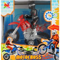 Motocross Fuoristrada con Pilota Giocattoli per Bambini Luci e Suoni 3+ Anni