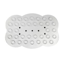 Portasaponetta Supporto per Saponetta Poggiasapone con Ventose Grande Bianco