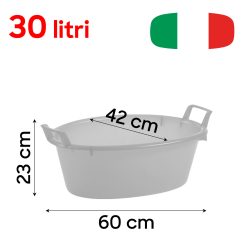 Stefanplast Bacinella Ovale Polietilene Azzurro Neutro 45-80 cm - immagine 8