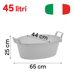 Stefanplast Bacinella Ovale Polietilene Azzurro Neutro 45-80 cm - immagine 9