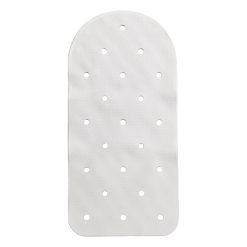 Sicignano | Tappeto per Vasca in Gomma Antiscivolo Bianco 73x36 cm Rettangolare Sensibile alla Pelle, con Sospensione, Resistente alla Muffa, Ideale per Bimbi e Anziani, Made in Italy