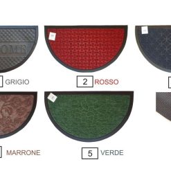 Zerbino Mark Mezzaluna da Esterno Rigido 40×70 cm con Bordo in Gomma