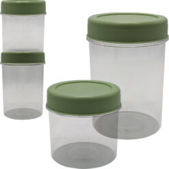 Barattoli Plastica Trasparenti Grandi Contenitori con Coperchio Vasetti 50/100cl