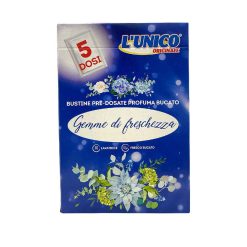 Bustine Monouso Profuma Bucato Gemme di Freschezza 5 Dosi per Lavatrici Vestiti