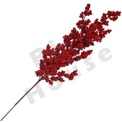 Decorazioni Natalizie Ramo Grande Bacche Rosse Addobbi per Albero di Natale 70cm