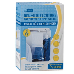 Deumidificatore per Armadi 3pz Assorbe più di 600ml Umidità Dura fino a 75gg