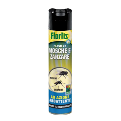 Flortis Insetticida Spray per Mosche e Zanzare Azione Abbatente Pronto all'Uso