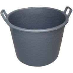 Mastello in Plastica Agricolo 2 Manici Nero Bordo Tondo Alto Cantina Giardino