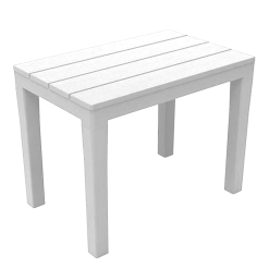 Sedia Panca Panchina per Tavolo Tavolino da Giardino Esterni 60×38×45h cm Bianco