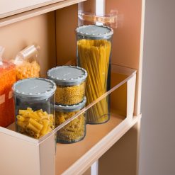 Set Barattoli Alimenti Plastica Riciclata Coperchi Colorati Chiusura Ermetica - immagine 4