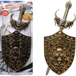 Spada e Scudo da Cavaliere Armi Corpo a Corpo Giocattoli per Bambini Gladiatore