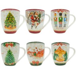 Tazze Grandi Tazzone Mug Natalizie Ceramica Slitta Babbo Albero di Natale 0