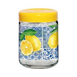 Tris 3 Barattoli 800ml Vetro Grandi Cucina per Sale Zucchero Caffè Mediterraneo