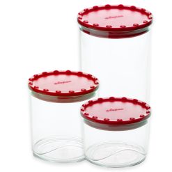 Set Barattoli Alimenti Plastica Riciclata Coperchi Colorati Chiusura Ermetica - immagine 11