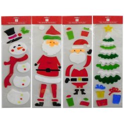 Adesivi Stickers Natalizi in Gel Decorazioni per Finestre Vetrofanie 30×55 cm