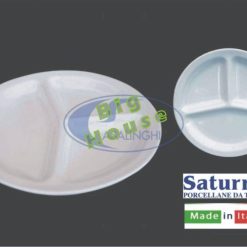 Antipastiera 3 Scomparti 26 cm Porcellana Bianco Antipasti Stuzzichini Sottoli