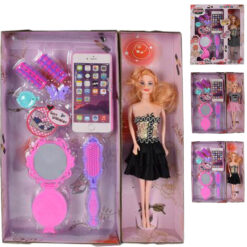 Bambolina Giocattoli per Bambine Bambola Ragazalla Moda con Telefono e Accessori