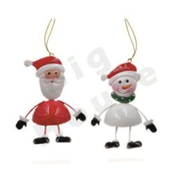 Decorazioni Natalizie Babbo Natale Pupazzo di Neve Addobbi Decori Albero Natale