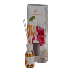 Diffusore Fragranze con Bastoncini Profumatore per Ambienti 125ml Uva Arancia