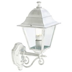 Lanterna Applique Retrò in Alto Lampada da Parete Vintage Media E27 Bianca 60W