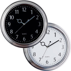 Orologio Analogico con Lancette da Appendere Muro Parete Rotondo Bianco Nero Ø30