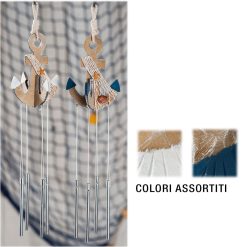 Scacciapensieri a Vento Campane a Forma di Ancora 13x63h cm Campanelle Muisicali